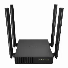 Router Inalambrico Tp-link Ac1200 Archer C50 4 Puertos Ethernet 300/867mbps 4 Antenas 5dbi 2.4/5ghz Negro